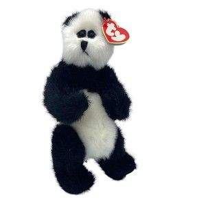 Ty Attic Treasures Collection Beanie Baby CHECKERS the Panda Bear RETIRED